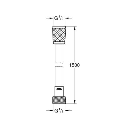 GROHE 28743002 - Εύκαμπτος σωλήνας ντους VITALIOFLEX COMFORT 1500 mm