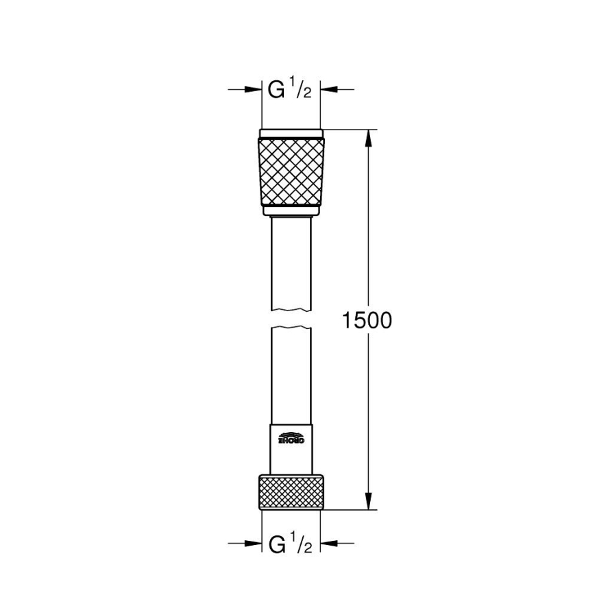 GROHE 28743002 - Εύκαμπτος σωλήνας ντους VITALIOFLEX COMFORT 1500 mm