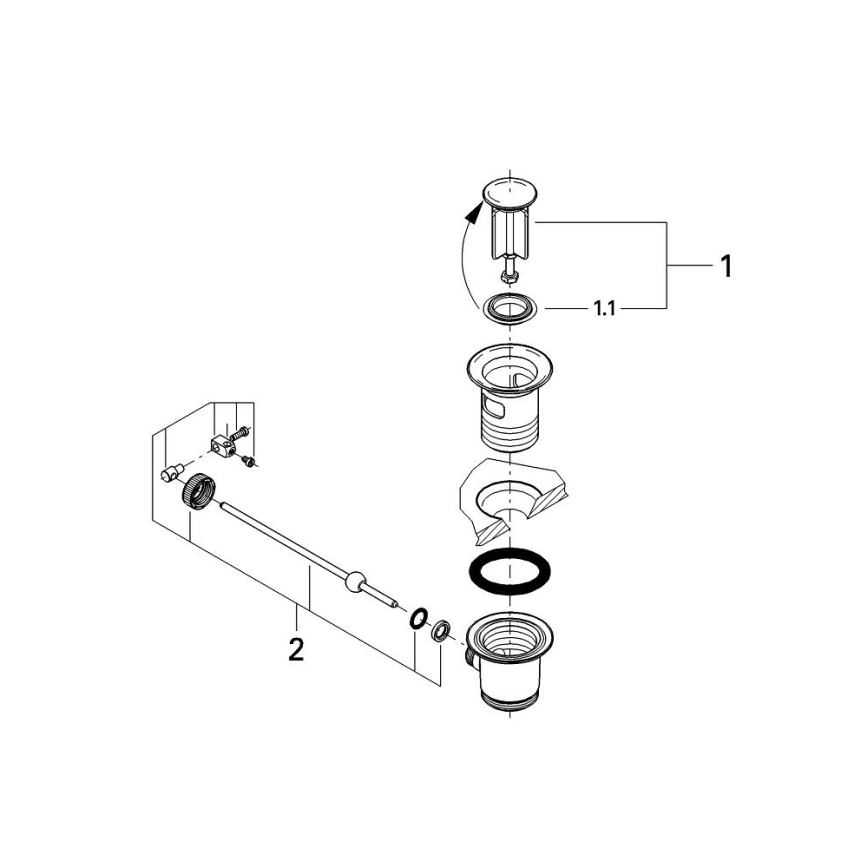 GROHE 28910000 - Σετ αποχέτευσης 1 14” σε γυαλιστερό χρώμιο