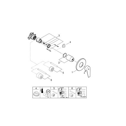 GROHE 29040001 - Μίκτης ντους BAUEDGE γυαλιστερό χρώμιο