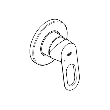 GROHE 29042000 - Μίκτης ντους BAULOOP σε γυαλιστερό χρώμιο