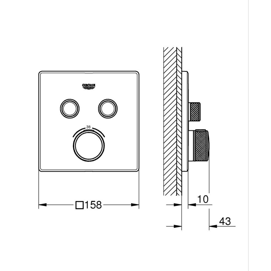 GROHE 29124000 - Θερμοστάτης GROHTHERM SMARTCONTROL γυαλιστερό χρώμιο