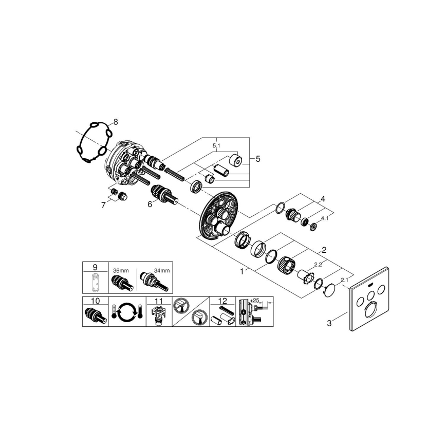 GROHE 29126000 - Θερμοστατικός μίκτης GROHTHERM SMARTCONTROL γυαλιστερό χρώμιο