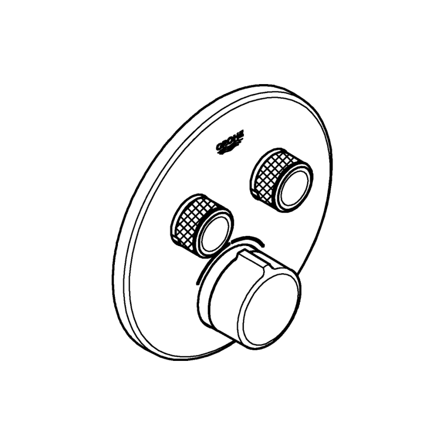 GROHE 29145000 - Κάλυμμα για εντοιχιζόμενη μπαταρία SMARTCONTROL, γυαλιστερό χρώμιο