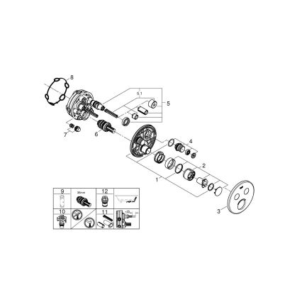 GROHE 29145000 - Κάλυμμα για εντοιχιζόμενη μπαταρία SMARTCONTROL, γυαλιστερό χρώμιο