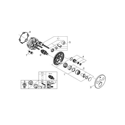 GROHE 29146000 - Μπαταρία SMARTCONTROL σε γυαλιστερό χρώμιο