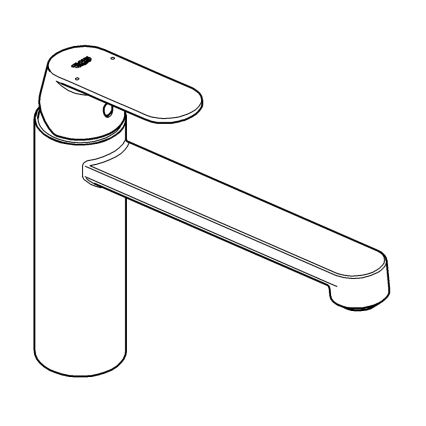 GROHE 30193000 - Μπαταρία νεροχύτη EUROSMART COSMOPOLITAN γυαλιστερό χρώμιο