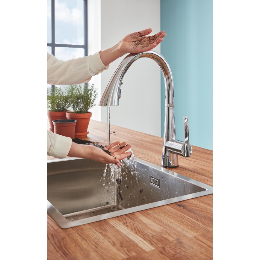 GROHE 30219002 - Ηλεκτρονική μπαταρία νεροχύτη ZEDRA TOUCH, γυαλιστερό χρώμιο