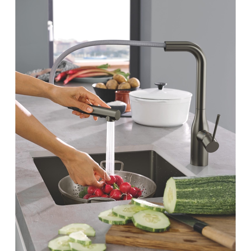 GROHE 30270AL0 - Μπαταρία νεροχύτη ESSENCE σε απόχρωση γραφίτη