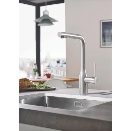 GROHE 30270DC0 - Μπαταρία κουζίνας ESSENCE ανοξείδωτη