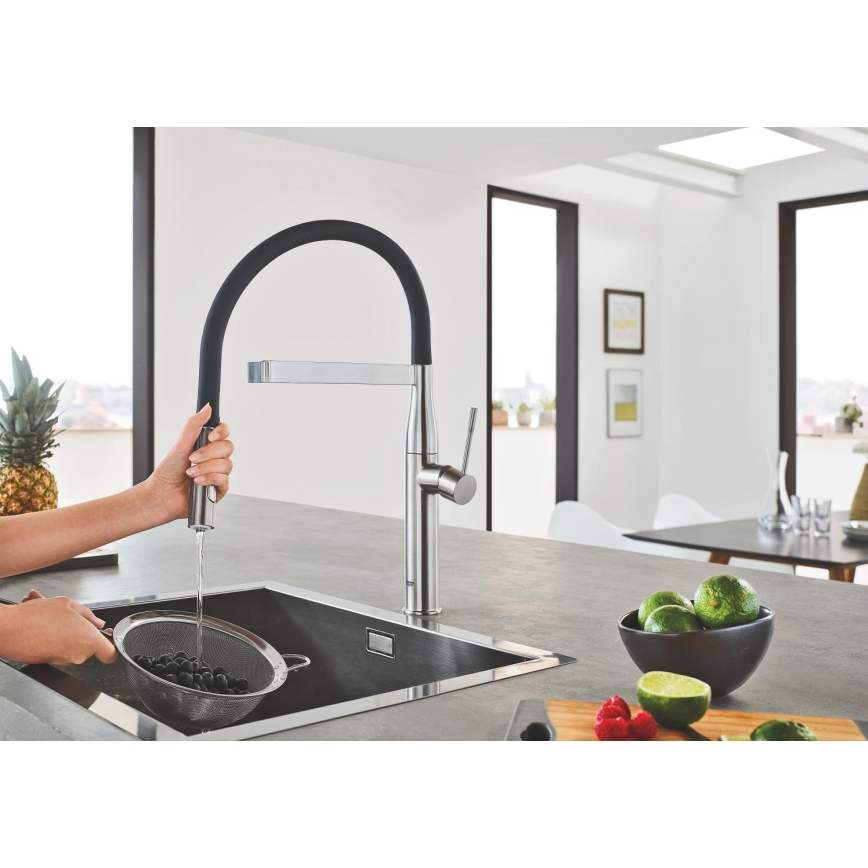 GROHE 30294DC0 - Μπαταρία νεροχύτη ESSENCE από ανοξείδωτο ατσάλι