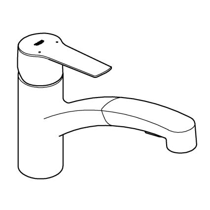 GROHE 303072431 - Μπαταρία κουζίνας START 185 × 227 mm μαύρη