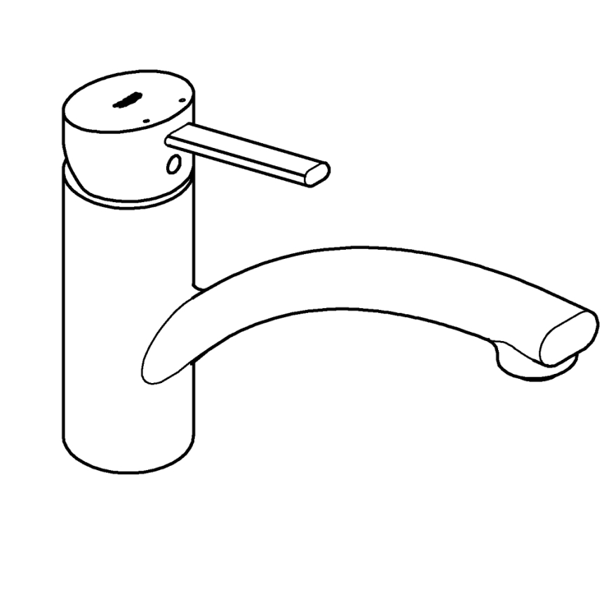 GROHE 30358000 - Μπαταρία νεροχύτη SWIFT 227 mm, γυαλιστερό χρώμιο