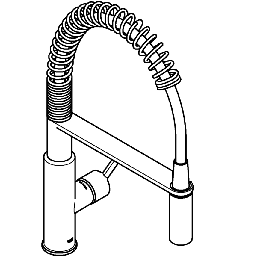 GROHE 30361000 - Μπαταρία κουζίνας GET 455 mm γυαλιστερό χρώμιο