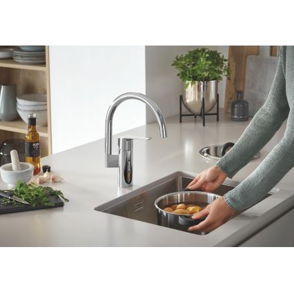 GROHE 30469000 - Μπαταρία νεροχύτη START με ψηλό ρουξούνι, γυαλιστερό χρώμιο