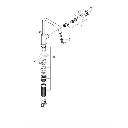 GROHE 304702430 - Μπαταρία κουζίνας START 310 mm μαύρη