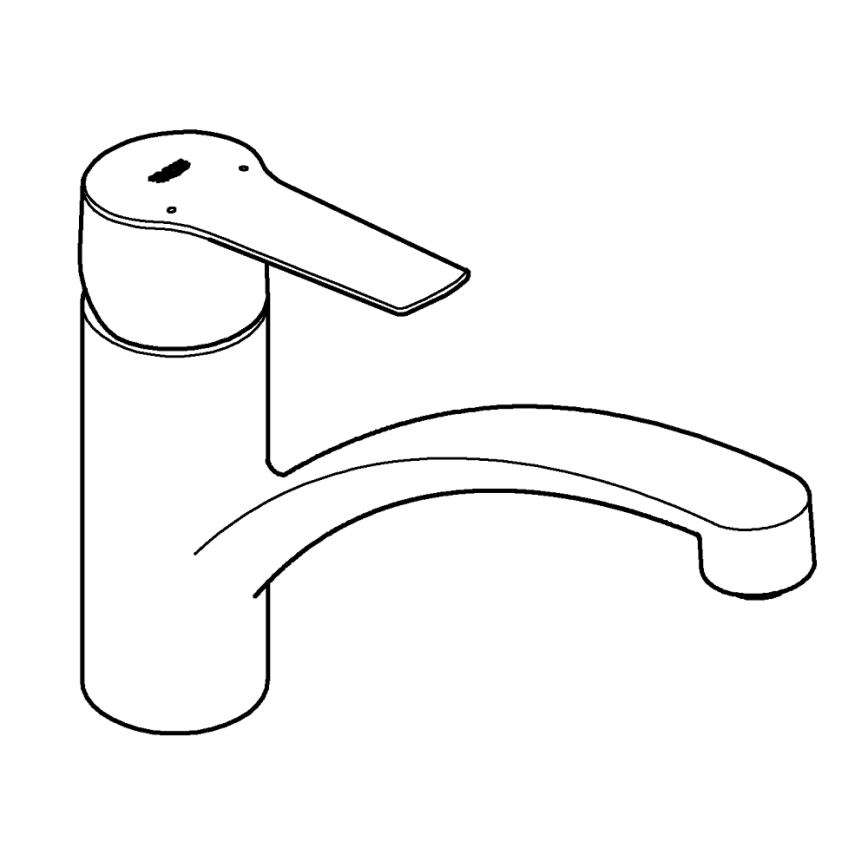 GROHE 305302432 - Μπαταρία νεροχύτη START 184 mm μαύρη