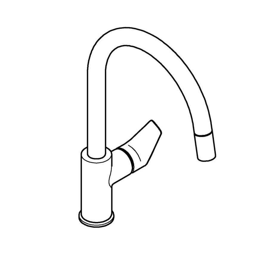 GROHE 30550000 - Μπαταρία νεροχύτη START EDGE 357 mm, γυαλιστερό χρώμιο