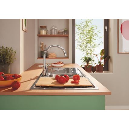 GROHE 30550000 - Μπαταρία νεροχύτη START EDGE 357 mm, γυαλιστερό χρώμιο