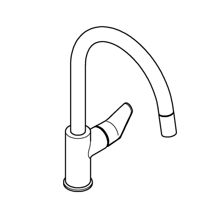 GROHE 30562000 - Μπαταρία νεροχύτη START CURVE 357 mm γυαλιστερό χρώμιο