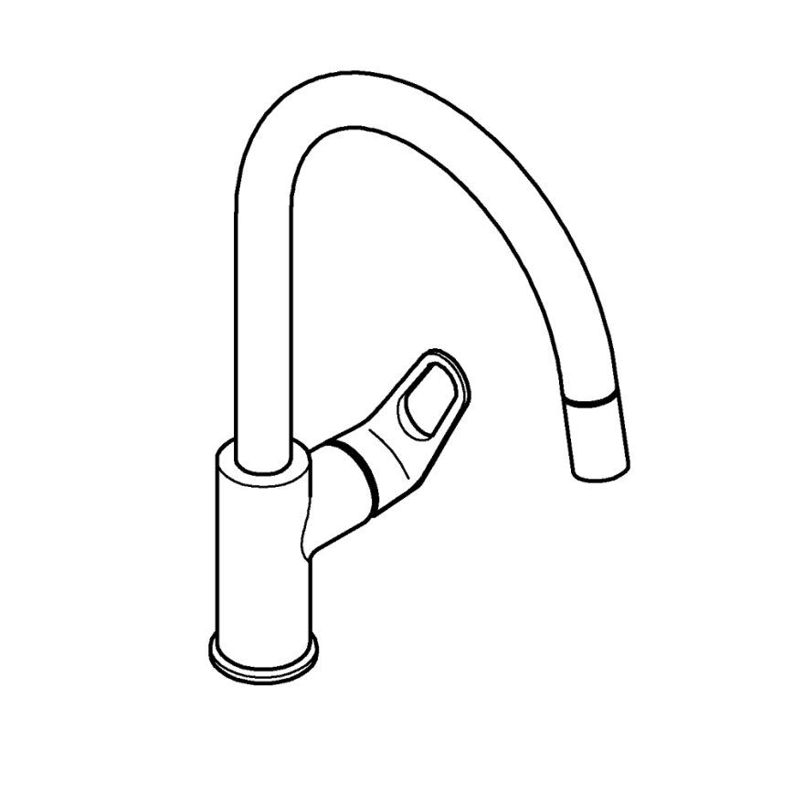 GROHE 30569000 - Μπαταρία κουζίνας START FLOW 357 mm σε γυαλιστερό χρώμιο