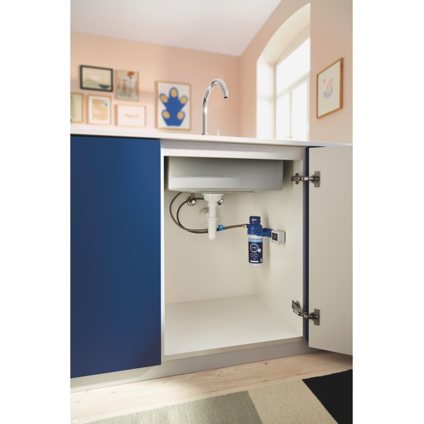 GROHE 30593000 - Μπαταρία νεροχύτη BLUE PURE με C-στόμιο, γυαλισμένο χρώμιο