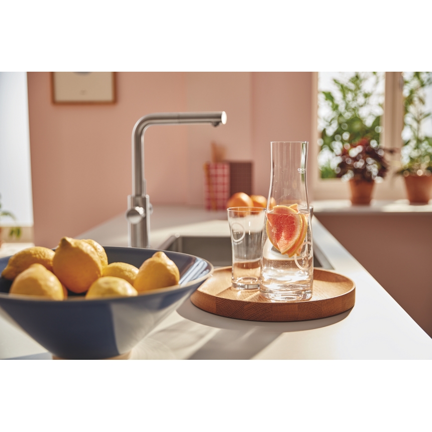 GROHE 30601DC0 - Μπαταρία κουζίνας BLUE PURE με αποσπώμενο ακροφύσιο, ανοξείδωτη