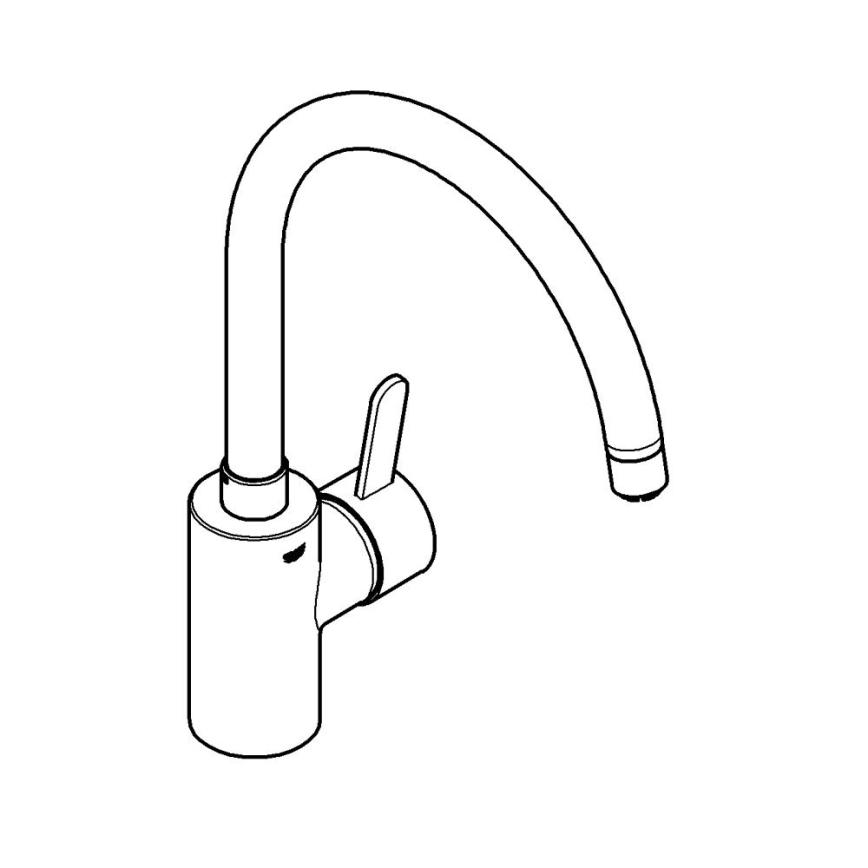 GROHE 31180000 - Μπαταρία νεροχύτη EUROSMART COSMOPOLITAN γυαλιστερό χρώμιο