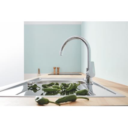 GROHE 31367001 - Μπαταρία νεροχύτη BAUEDGE 332 mm γυαλιστερό χρώμιο