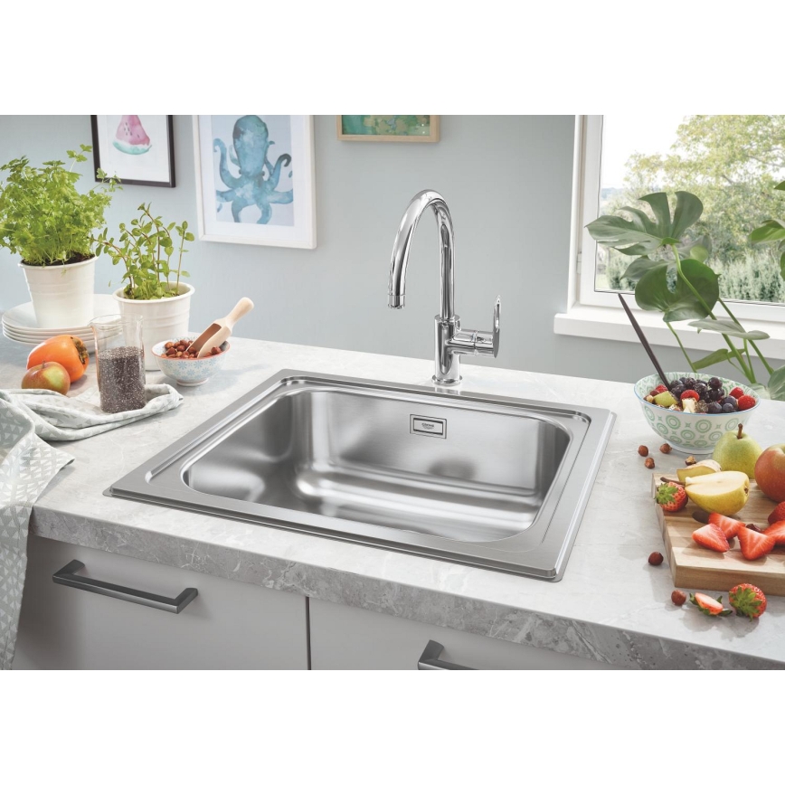 GROHE 31368000 - Μπαταρία νεροχύτη BAULOOP 332 mm, γυαλιστερό χρώμιο