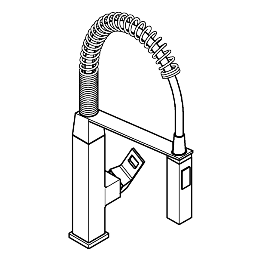 GROHE 31395000 - Μπαταρία νεροχύτη EUROCUBE 547 mm γυαλιστερό χρώμιο