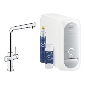 GROHE 31454001 - Μπαταρία νεροχύτη BLUE HOME, στόμιο L, γυαλιστερό χρώμιο
