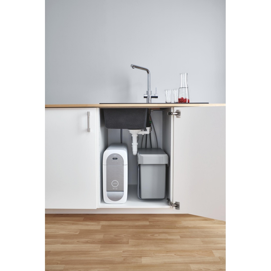 GROHE 31454001 - Μπαταρία νεροχύτη BLUE HOME, στόμιο L, γυαλιστερό χρώμιο