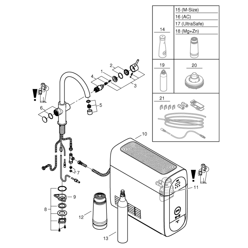 GROHE 31455001 - Μπαταρία κουζίνας BLUE HOME, γυαλιστερό χρώμιο