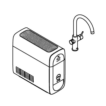 GROHE 31455001 - Μπαταρία κουζίνας BLUE HOME, γυαλιστερό χρώμιο