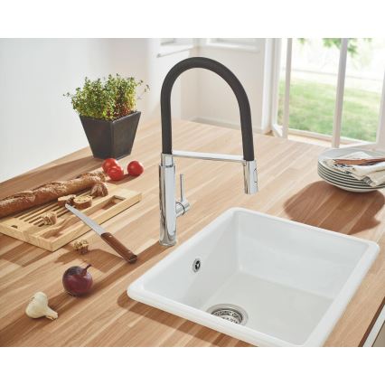 GROHE 31491000 - Μπαταρία κουζίνας CONCETTO με επαγγελματική κεφαλή ντους, γυαλιστερό χρώμιο
