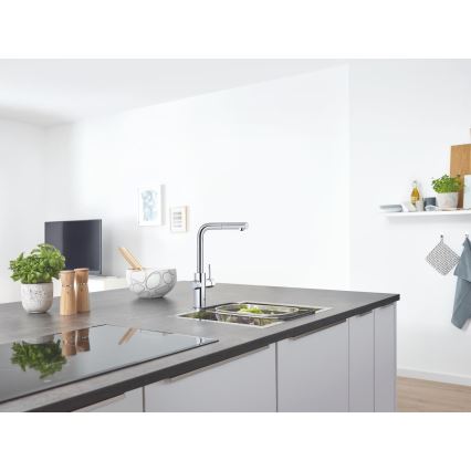 GROHE 31539000 - Μπαταρία κουζίνας BLUE HOME με εκροή σε σχήμα L, γυαλιστερό χρώμιο