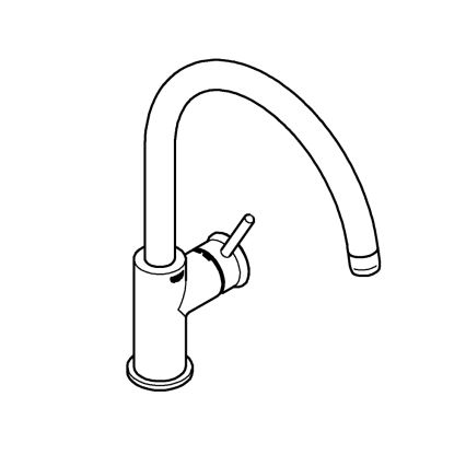 GROHE 31553001 - Μπαταρία νεροχύτη START CLASSIC γυαλιστερό χρώμιο