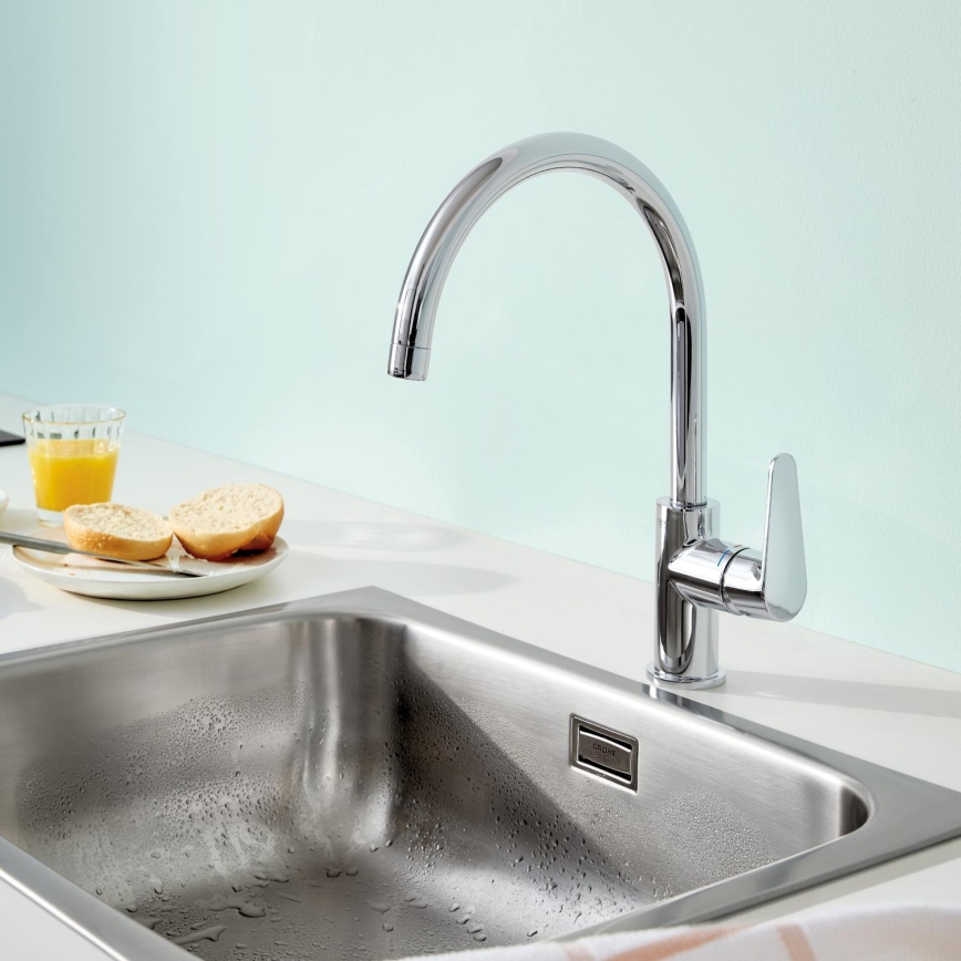 GROHE 31554001 - Μπαταρία νεροχύτη START CURVE, γυαλιστερό χρώμιο