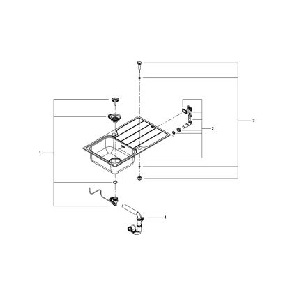 GROHE 31571SD1 - Νεροχύτης K500 860 × 500 mm ανοξείδωτο ατσάλι