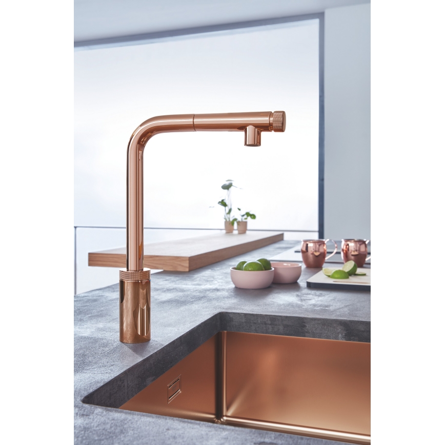 GROHE 31574DL1 - Νεροχύτης κουζίνας K700U 550 x 450 mm σε χάλκινη απόχρωση