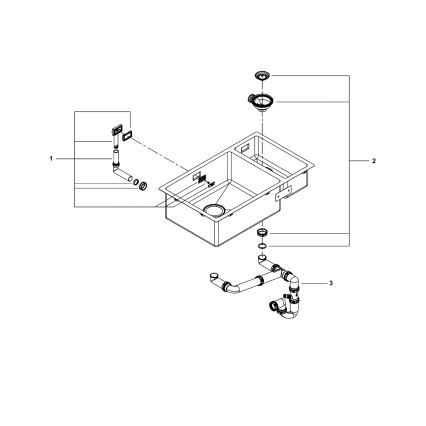 GROHE 31575SD1 - Νεροχύτης κουζίνας K700U 760 × 450 mm, από ανοξείδωτο ατσάλι
