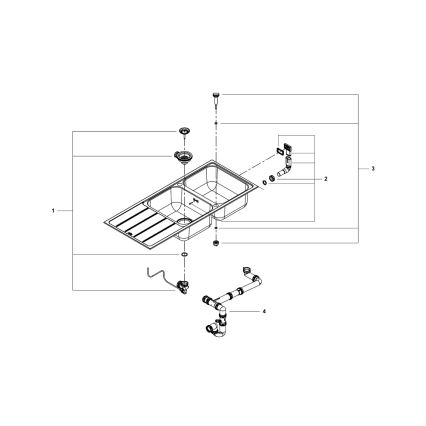 GROHE 31588SD1 - Νεροχύτης K500 1160 × 500 mm από ανοξείδωτο ατσάλι