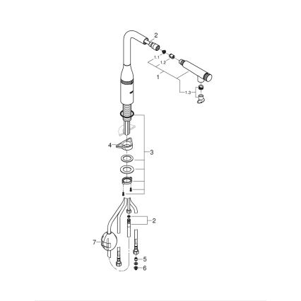 GROHE 31615000 - Μπαταρία νεροχύτη ESSENCE SMARTCONTROL 366 mm γυαλιστερό χρώμιο