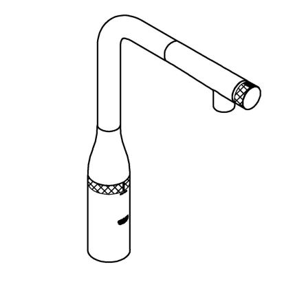GROHE 31615000 - Μπαταρία νεροχύτη ESSENCE SMARTCONTROL 366 mm γυαλιστερό χρώμιο