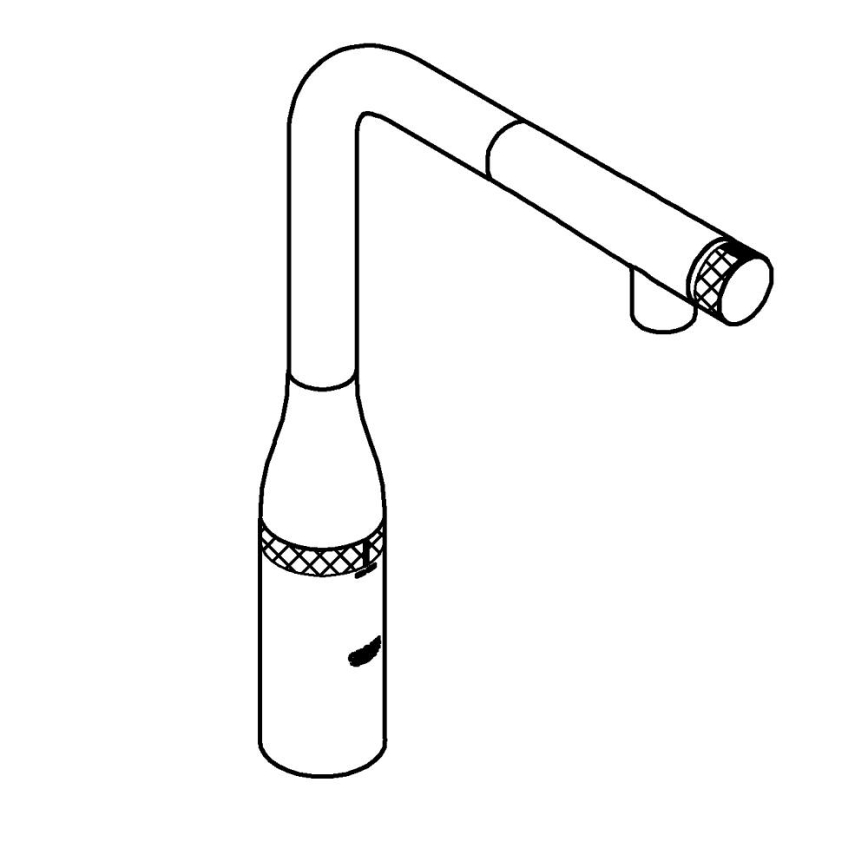 GROHE 31615000 - Μπαταρία νεροχύτη ESSENCE SMARTCONTROL 366 mm γυαλιστερό χρώμιο