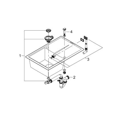 GROHE 31639AP0 - Νεροχύτης K400 780 × 500 mm πέτρα/μαύρο
