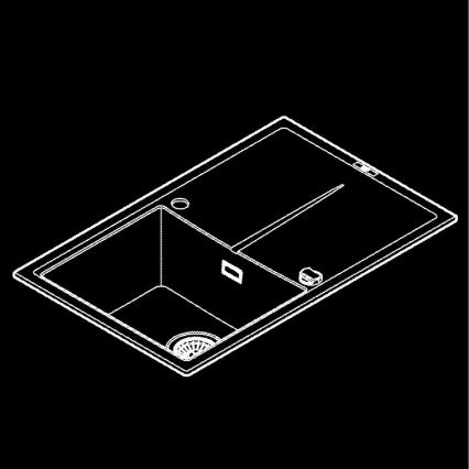 GROHE 31639AP0 - Νεροχύτης K400 780 × 500 mm πέτρα/μαύρο