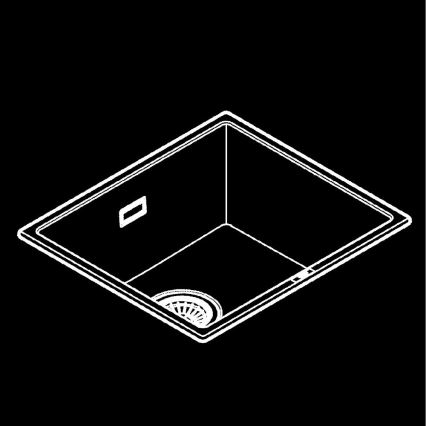 GROHE 31653AP0 - Νεροχύτης από σύνθετο υλικό K700U 457 × 406 mm μαύρος