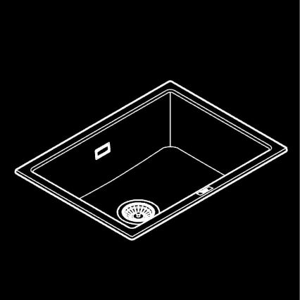 GROHE 31655AP0 - Νεροχύτης από κομπόζιτ K700U 610 × 460 mm μαύρος